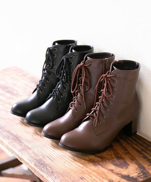 welleg（ウェレッグ）の「レースアップブーツ（ブーツ・レディース・ブラウン系その他/ブラック系その他/ダークブラウン/ブラウン/キャメル/ブラック/アイボリー/アッシュグレー・3L/XS/S/M/L/LL）」の9枚目の写真