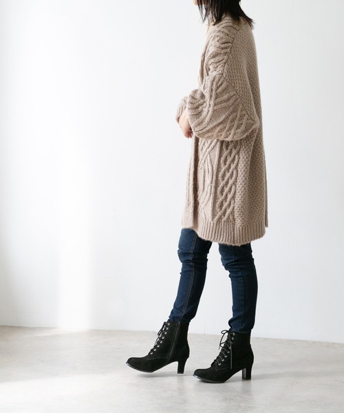 welleg（ウェレッグ）の「レースアップブーツ（ブーツ・レディース・ブラウン系その他/ブラック系その他/ダークブラウン/ブラウン/キャメル/ブラック/アイボリー/アッシュグレー・3L/XS/S/M/L/LL）」の20枚目の写真