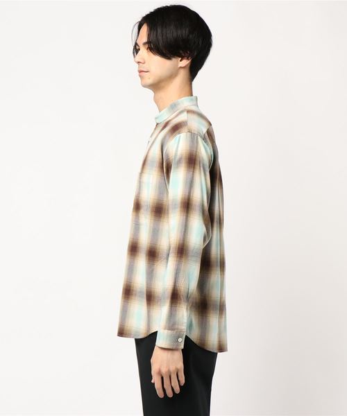 ADAM ET ROPE'（アダムエロペ）の「柄アソート　バンドカラーシャツ（シャツ/ブラウス・メンズ・ネイビー/ブラウン/ベージュ系その他・M/L）」の4枚目の写真