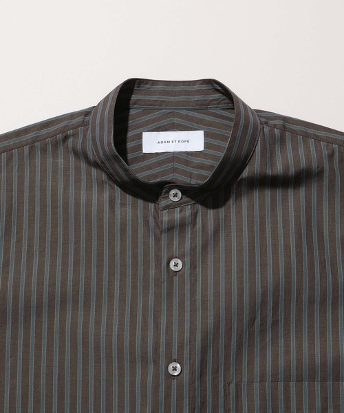 ADAM ET ROPE'（アダムエロペ）の「柄アソート　バンドカラーシャツ（シャツ/ブラウス・メンズ・ネイビー/ブラウン/ベージュ系その他・M/L）」の7枚目の写真