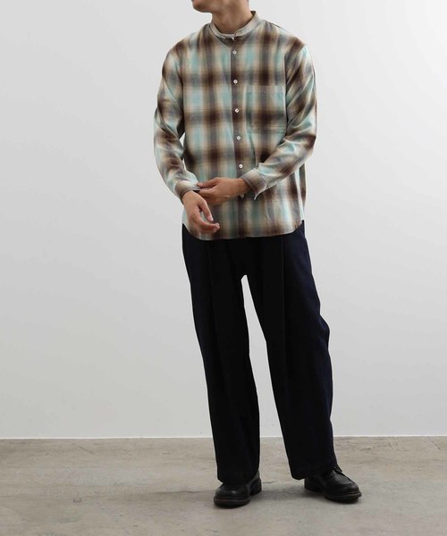 ADAM ET ROPE'（アダムエロペ）の「柄アソート　バンドカラーシャツ（シャツ/ブラウス・メンズ・ネイビー/ブラウン/ベージュ系その他・M/L）」の15枚目の写真