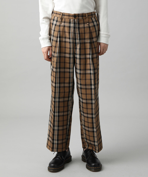 JUNRED（ジュンレッド）の「ブリティッシュタータンチェックワイドパンツ（その他パンツ・メンズ・チャコールグレー/ベージュ・S/M/L）」の10枚目の写真