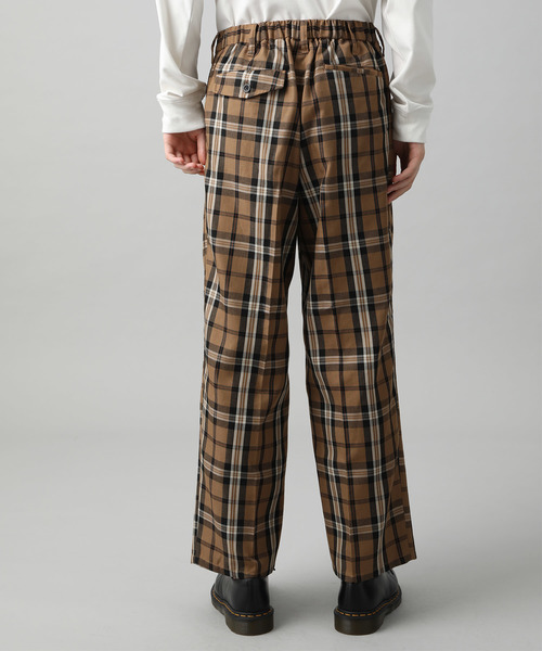 JUNRED（ジュンレッド）の「ブリティッシュタータンチェックワイドパンツ（その他パンツ・メンズ・チャコールグレー/ベージュ・S/M/L）」の3枚目の写真