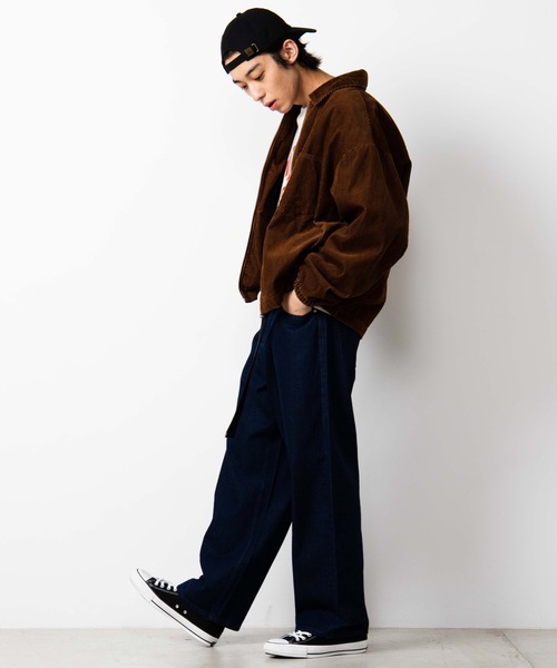WEGO（ウィゴー）の「WEGO/デニムワイドパンツ（デニムパンツ・メンズ・インディゴブルー/ライトインディゴブルー/ブラック・MEDIUM/LARGE/SMALL）」の11枚目の写真