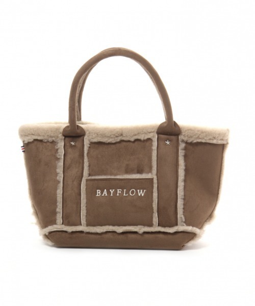 BAYFLOW(ベイフロー)の「フェイクムートンロゴトートM 19AW(トートバッグ・レディース・グレー/ブラウン・FREE)」の15枚目の写真
