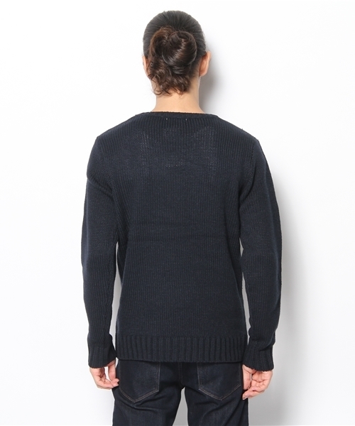 WEGO(ウィゴー)の「WEGO/フラッグジャガードニット(ニット/セーター・メンズ・ホワイト/ブラック/ネイビー/ワイン/マスタード・MEDIUM/LARGE)」の8枚目の写真