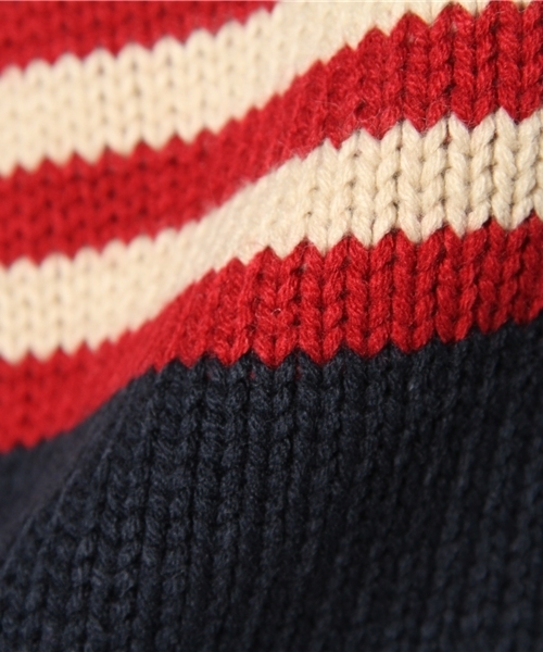 WEGO(ウィゴー)の「WEGO/フラッグジャガードニット(ニット/セーター・メンズ・ホワイト/ブラック/ネイビー/ワイン/マスタード・MEDIUM/LARGE)」の12枚目の写真