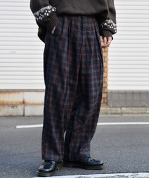 kutir | チェックワイドストレートパンツ(その他パンツ)