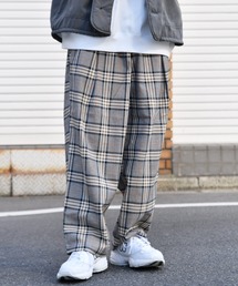 kutir | チェックワイドストレートパンツ(その他パンツ)