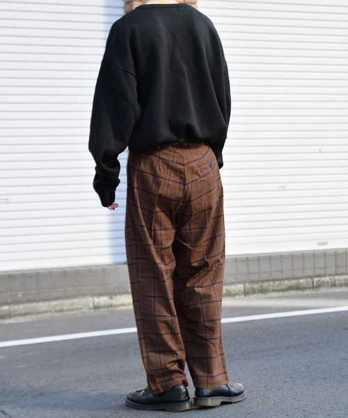 kutir(クティール)の「チェックワイドストレートパンツ(その他パンツ・メンズ・ダークブラウン/ネイビー/グレー・SMALL/MEDIUM/LARGE)」の18枚目の写真