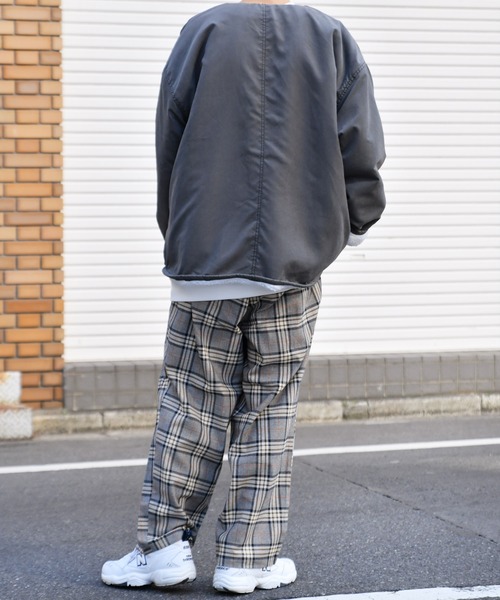 kutir(クティール)の「チェックワイドストレートパンツ(その他パンツ・メンズ・ダークブラウン/ネイビー/グレー・SMALL/MEDIUM/LARGE)」の12枚目の写真