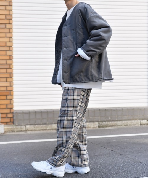 kutir(クティール)の「チェックワイドストレートパンツ(その他パンツ・メンズ・ダークブラウン/ネイビー/グレー・SMALL/MEDIUM/LARGE)」の17枚目の写真