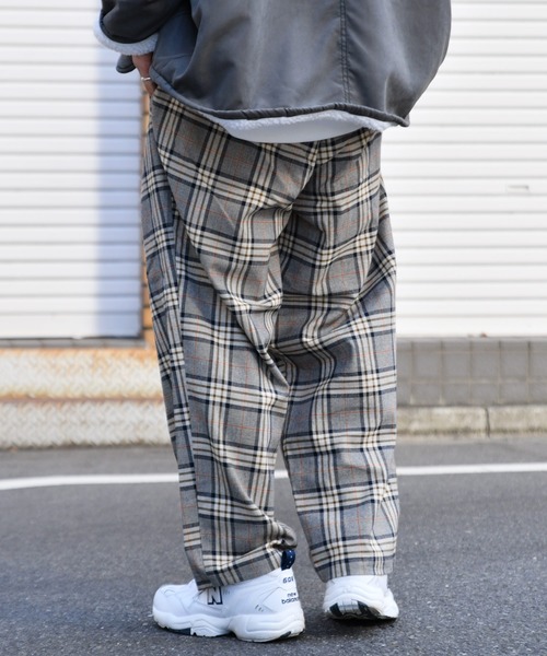 kutir(クティール)の「チェックワイドストレートパンツ(その他パンツ・メンズ・ダークブラウン/ネイビー/グレー・SMALL/MEDIUM/LARGE)」の20枚目の写真