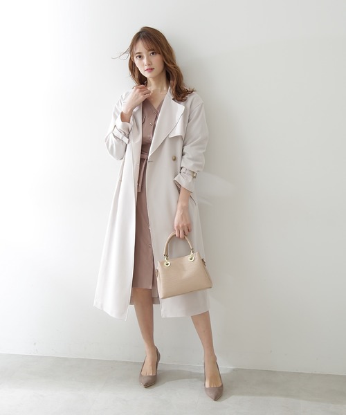 最安値挑戦 Body Proportion Body 田中みな実さん着用 エアリートレンチコート トレンチコート Proportion トレンチコート Dressing プロポーションボディドレッシング のファッション