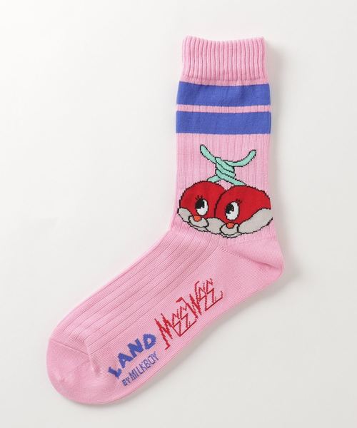 LAND by MILKBOY（ランドバイミルクボーイ）の「チェリー ソックス（ソックス/靴下・レディース・A/B/C/D・FREE）」の2枚目の写真