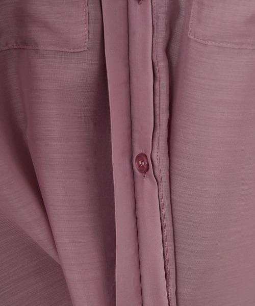 cepo(セポ)の「バンドカラー シアーオーバーシャツ(シャツ/ブラウス・レディース・ミント/ブラック/ベージュ/パープル・M)」の11枚目の写真