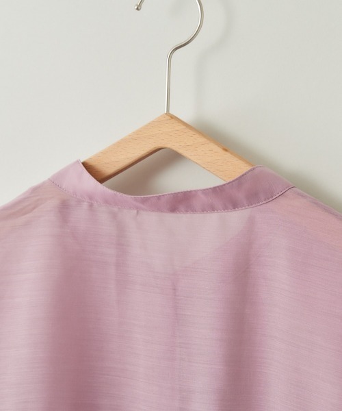 cepo(セポ)の「バンドカラー シアーオーバーシャツ(シャツ/ブラウス・レディース・ミント/ブラック/ベージュ/パープル・M)」の13枚目の写真