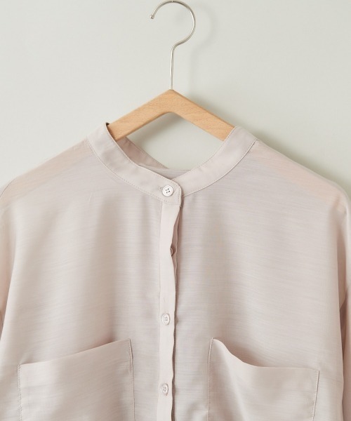 cepo(セポ)の「バンドカラー シアーオーバーシャツ(シャツ/ブラウス・レディース・ミント/ブラック/ベージュ/パープル・M)」の16枚目の写真