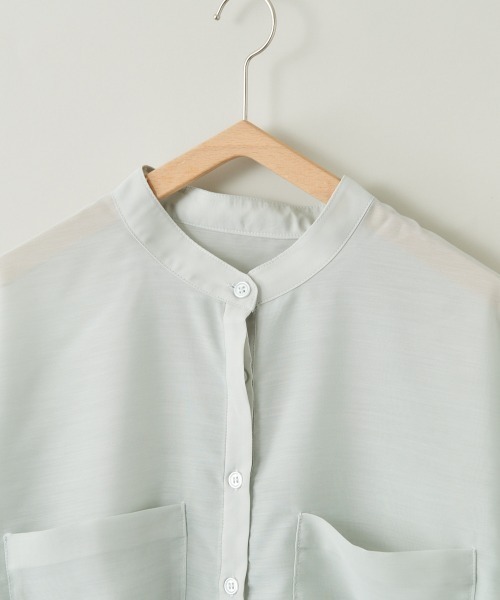 cepo(セポ)の「バンドカラー シアーオーバーシャツ(シャツ/ブラウス・レディース・ミント/ブラック/ベージュ/パープル・M)」の18枚目の写真