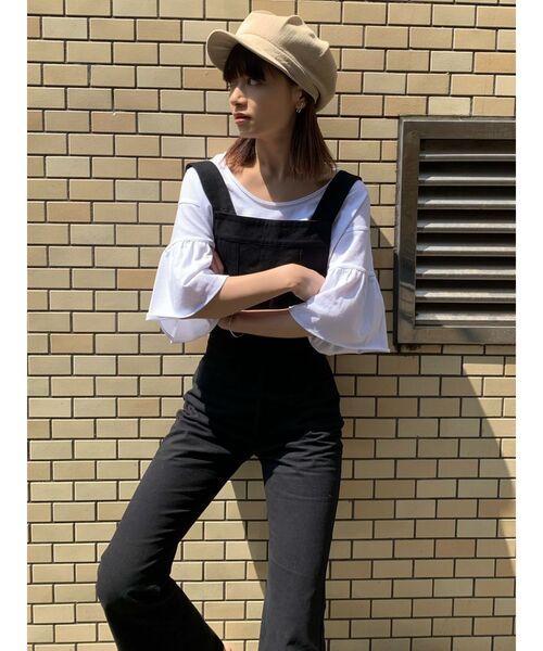 EMODA（エモダ）の「ランダムステッチTシャツ（Tシャツ/カットソー・レディース・オレンジ/ライム/ホワイト/ブラック・FREE）」の18枚目の写真