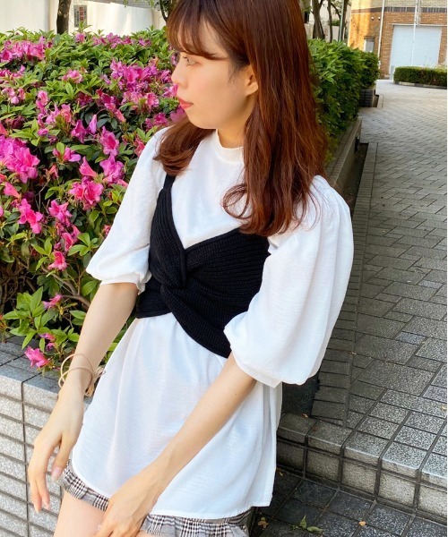 apres jour（アプレジュール）の「ねじりビスチェ×ブラウスセット【ZOZOTOWN限定アイテム】（シャツ/ブラウス・レディース・ブラック/アイボリー/ミント/モカ・フリー）」の3枚目の写真