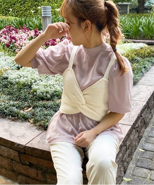 apres jour（アプレジュール）の「ねじりビスチェ×ブラウスセット【ZOZOTOWN限定アイテム】（シャツ/ブラウス・レディース・ブラック/アイボリー/ミント/モカ・フリー）」の5枚目の写真