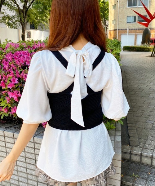 apres jour（アプレジュール）の「ねじりビスチェ×ブラウスセット【ZOZOTOWN限定アイテム】（シャツ/ブラウス・レディース・ブラック/アイボリー/ミント/モカ・フリー）」の13枚目の写真