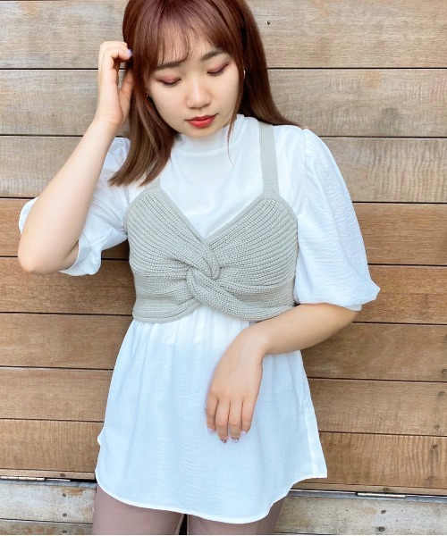 apres jour（アプレジュール）の「ねじりビスチェ×ブラウスセット【ZOZOTOWN限定アイテム】（シャツ/ブラウス・レディース・ブラック/アイボリー/ミント/モカ・フリー）」の20枚目の写真