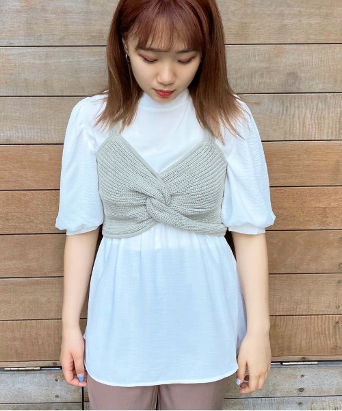 apres jour（アプレジュール）の「ねじりビスチェ×ブラウスセット【ZOZOTOWN限定アイテム】（シャツ/ブラウス・レディース・ブラック/アイボリー/ミント/モカ・フリー）」の21枚目の写真