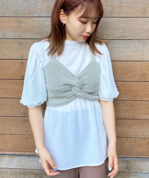 apres jour（アプレジュール）の「ねじりビスチェ×ブラウスセット【ZOZOTOWN限定アイテム】（シャツ/ブラウス・レディース・ブラック/アイボリー/ミント/モカ・フリー）」の22枚目の写真