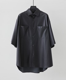 UNITED TOKYO | 【EC限定】ハーフスリーブフェイクレザーオーバーシャツ/ビックシルエット/セットアップ(シャツ/ブラウス)