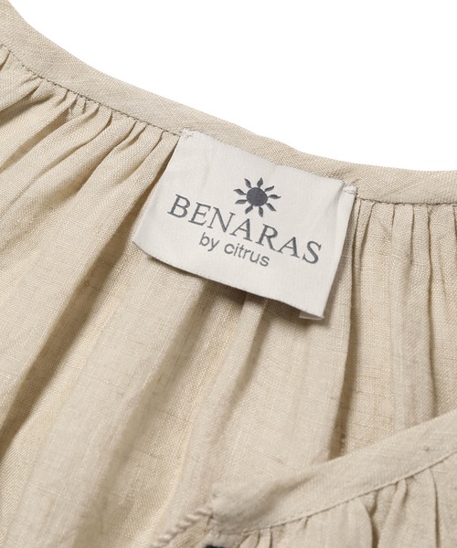 ADAM ET ROPE'(アダムエロペ)の「【BENARAS by CITRUS】別注Veronica Rose Dress(ワンピース・レディース・ベージュ/グリーン・1)」の14枚目の写真