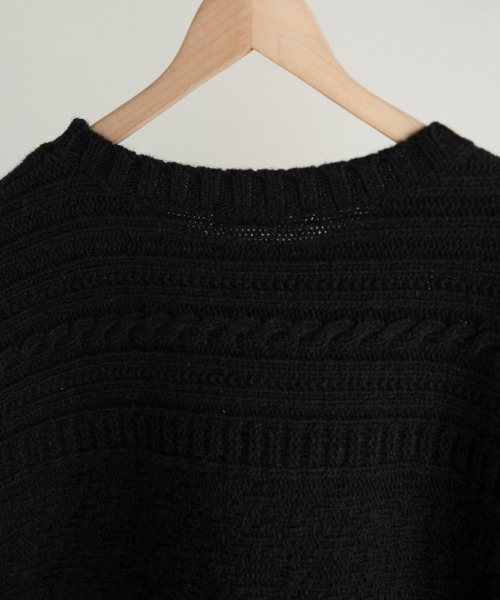 LOWRYS FARM（ローリーズファーム）の「７Ｇイタリーケーブルベスト　894037（ベスト・レディース・ホワイト/ブラック/グレー/カーキ・FREE）」の8枚目の写真