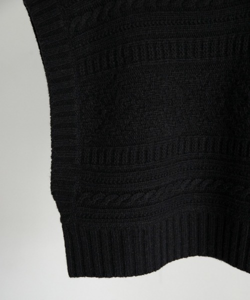 LOWRYS FARM（ローリーズファーム）の「７Ｇイタリーケーブルベスト　894037（ベスト・レディース・ホワイト/ブラック/グレー/カーキ・FREE）」の16枚目の写真