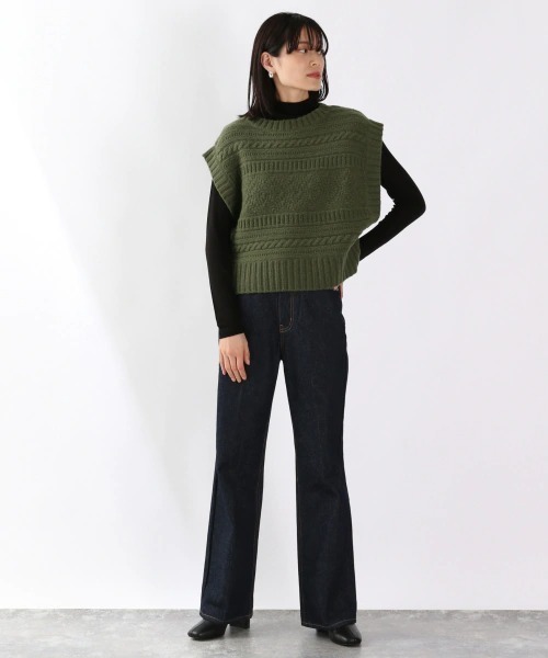 LOWRYS FARM（ローリーズファーム）の「７Ｇイタリーケーブルベスト　894037（ベスト・レディース・ホワイト/ブラック/グレー/カーキ・FREE）」の18枚目の写真