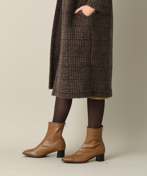 INTERPLANET（インタープラネット）の「スクエアトゥストレッチブーツ（ブーツ・レディース・ブラック/ブラウン・25.0cm/24.0cm）」の8枚目の写真