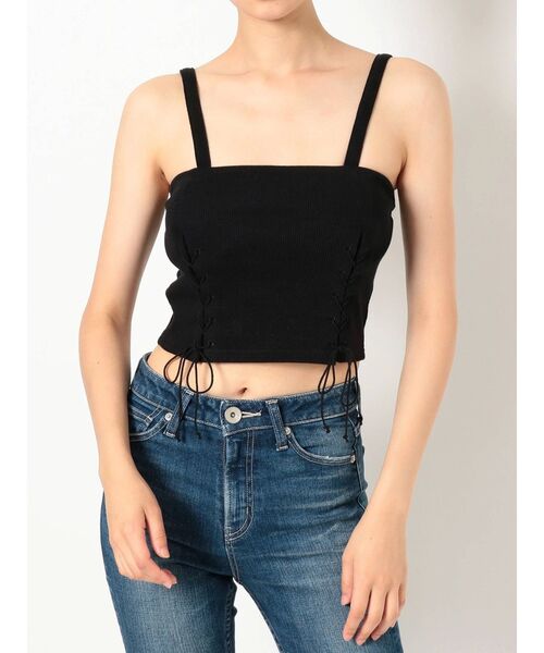 GYDA(ジェイダ)の「Wレースアップ2WAYビスチェ(キャミソール・レディース・ブラック/マスタード/カーキ/オフホワイト・FREE)」の11枚目の写真