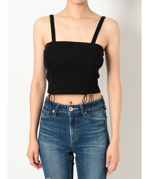 GYDA(ジェイダ)の「Wレースアップ2WAYビスチェ(キャミソール・レディース・ブラック/マスタード/カーキ/オフホワイト・FREE)」の18枚目の写真