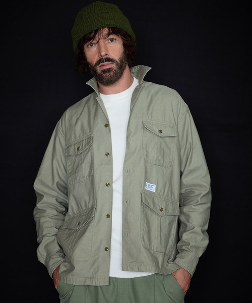 GORDON MILLER(ゴードンミラー)の「GORDON MILLER(ゴードンミラー) C/R バックサテン Military ジャケット(2colors)(20A-GM010)(シャツ/ブラウス・メンズ・タン/オリーブドラブ・L/M)」の8枚目の写真