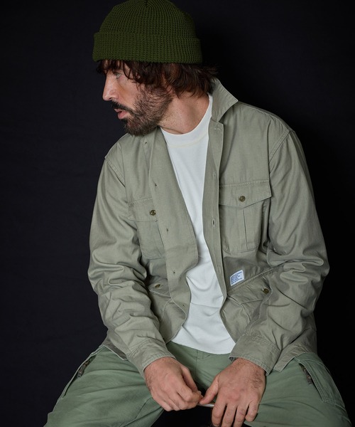GORDON MILLER(ゴードンミラー)の「GORDON MILLER(ゴードンミラー) C/R バックサテン Military ジャケット(2colors)(20A-GM010)(シャツ/ブラウス・メンズ・タン/オリーブドラブ・L/M)」の9枚目の写真