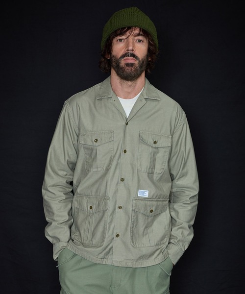 GORDON MILLER(ゴードンミラー)の「GORDON MILLER(ゴードンミラー) C/R バックサテン Military ジャケット(2colors)(20A-GM010)(シャツ/ブラウス・メンズ・タン/オリーブドラブ・L/M)」の5枚目の写真