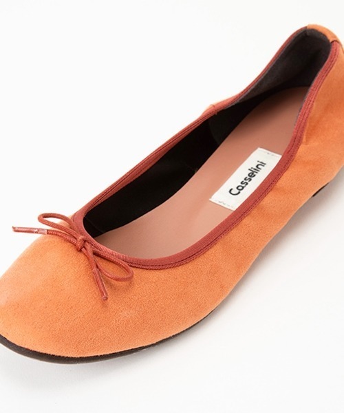 Casselini(キャセリーニ)の「【直営店限定】Casselini(キャセリーニ)バレエシューズ(バレエシューズ・レディース・オレンジ/グリーン・23/24/24.5/23.5)」の9枚目の写真