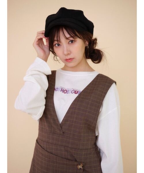 Now me. by NYLON JAPAN(ナウミーバイナイロンジャパン)の「ジャンパースカート(スカート・レディース・ブラック/その他・FREE)」の18枚目の写真