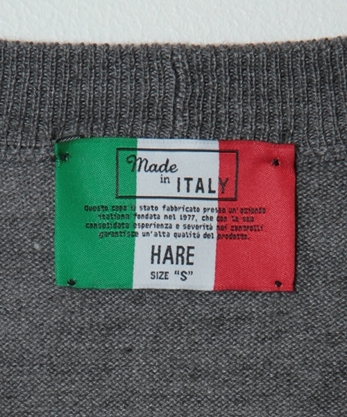HARE(ハレ)の「イタリーニットカーディガン【HARE】(カーディガン/ボレロ・メンズ・グレー/カーキ/ネイビー/ボルドー・SMALL/MEDIUM)」の8枚目の写真