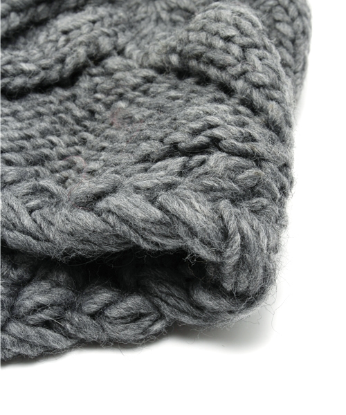 ROSE BUD(ローズバッド)の「LR-14211 FLOWER JQ. KNITTED SNOOD(ストール/ショール・レディース・チャコール/ベージュ/ブルー/オレンジ・ONE SIZE)」の7枚目の写真