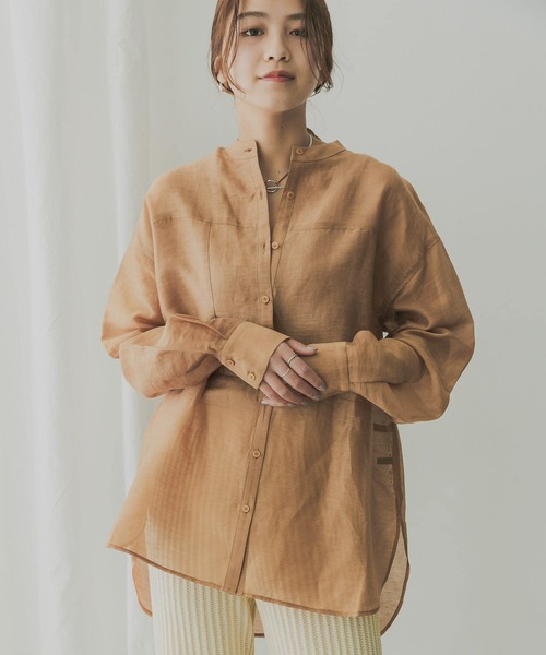 KBF+（ケービーエフプラス）の「KBF+ シアーリネンシャツ（シャツ