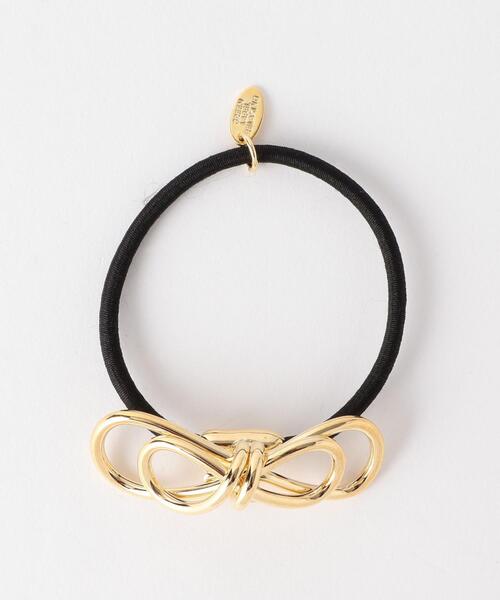 green label relaxing（グリーンレーベルリラクシング）の「CFC W メタル リボン ポニー ヘアゴム（ヘアゴム・レディース・シルバー/ゴールド・FREE）」の6枚目の写真