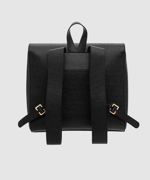 THOM BROWNE（トムブラウン）の「UNSTRUCTURED BOOK BAG IN PEBBLE GRAIN（バックパック/リュック・メンズ・ブラック・ONE SIZE）」の2枚目の写真