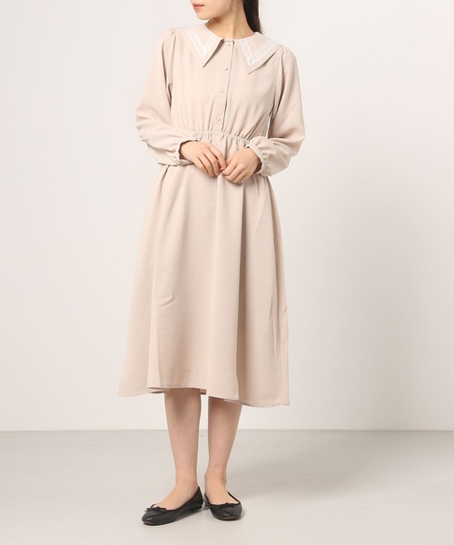 WEGO（ウィゴー）の「WEGO/レースラインセーラーワンピース（ワンピース・レディース・グリーン系その他/ライトベージュ・FREE）」の12枚目の写真