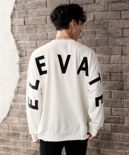 TopIsm（トップイズム）の「【2021 】ワイドシルエット バックロゴ入り スウェット（Tシャツ/カットソー・メンズ・ベージュ/アイボリー/ブラック/グレー系その他・L/LL/M）」の2枚目の写真